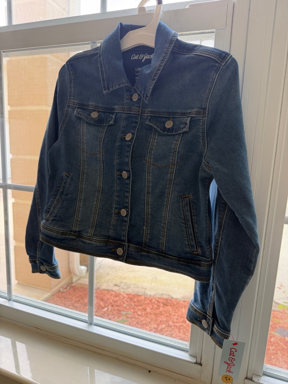 Cat & Jack Women's Dark Blue Denim Jacket